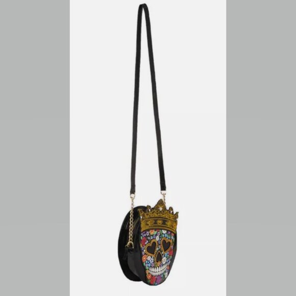 Betsey Johnson Halloween SUGAR SKULL Kitsch Crossbody Bag NWT - Picture 5 of 7